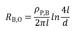 Формула вертикального заземлителя