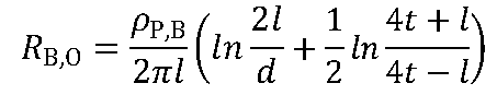 Формула вертикального заземлителя